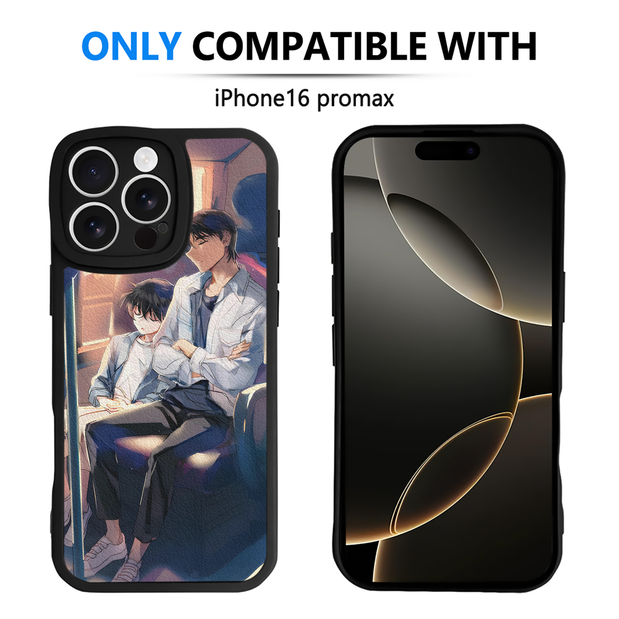 （画像用） 名探偵コナン Detective Conan 【iPhone 16シリーズ対応】シリコンスマホケース（レザー調） 材質：シリコン